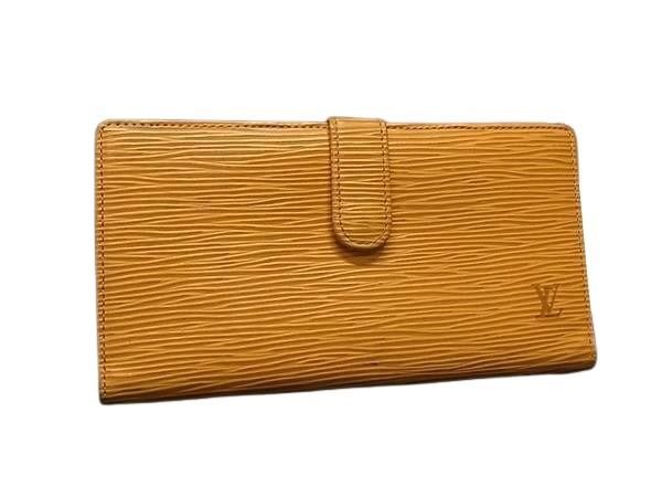 Louis Vuitton Wallet Epi Continental Viennois Tassiri Yellow Leather Kiss Lock