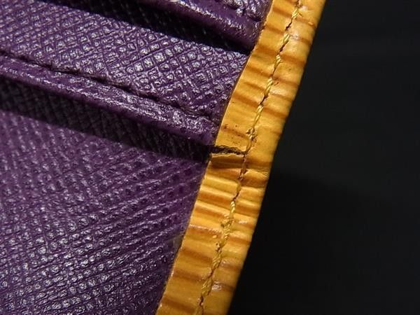 Louis Vuitton Wallet Epi Continental Viennois Tassiri Yellow Leather Kiss Lock — view 6