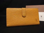 Louis Vuitton Wallet Epi Continental Viennois Tassiri Yellow Leather Kiss Lock — view 7