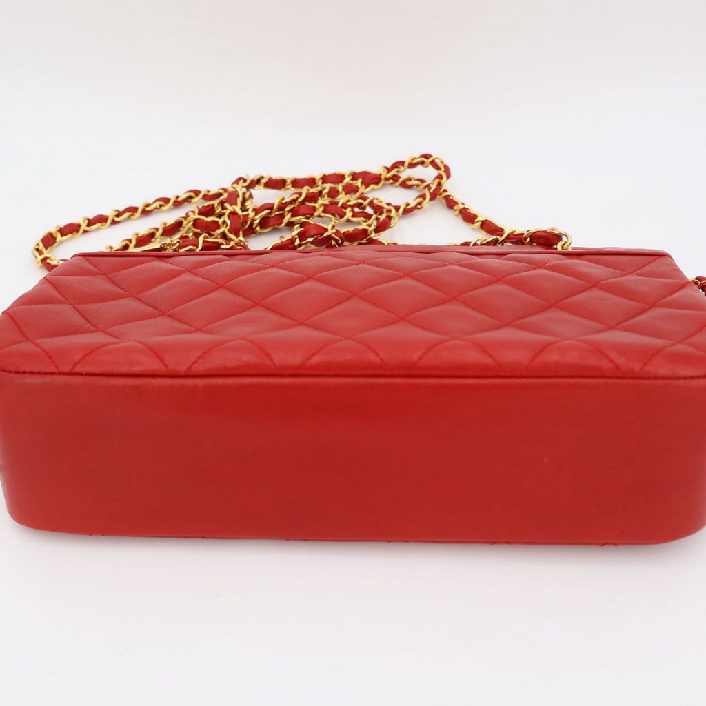 Chanel Lambskin Quilted Chain Tote — view 8