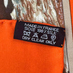 Hermes Scarf Silk the Pony Express Orange — view 9