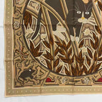 Hermes Carre 90 Scarf Silk Cave Felem Beware of Cats Beige — view 6