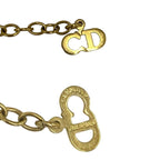 Dior CD Logo Motif Chain Necklace Gold — view 3