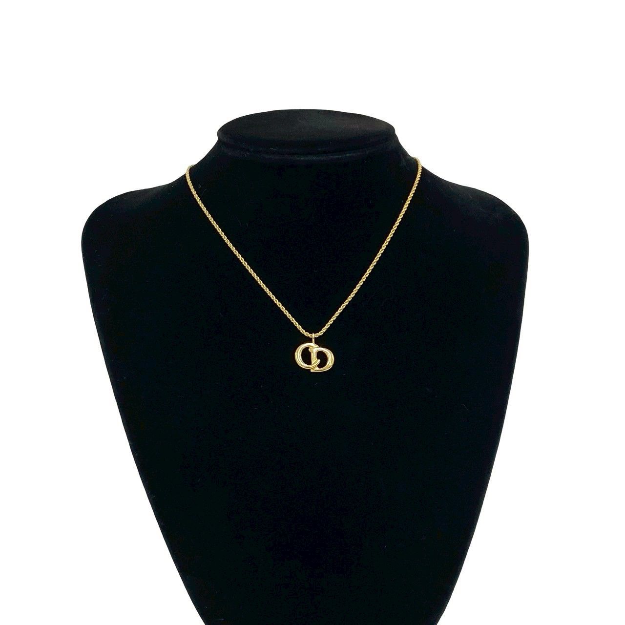 Dior CD Logo Motif Chain Necklace Gold — view 2