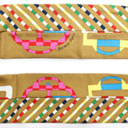 Hermes Heaven Twill Scarf Modern Buckle Bouclerie Moderne Camel Multicolor — view 5