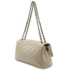 Chanel Quilted Chain Shoulder Bag Aged Calfskin Leather Sand Beige — view 2