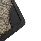 Gucci GG Supreme Webbing Line Sherry Coin Purse Leather Black with Key Hook — view 4