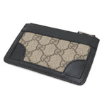 Gucci GG Supreme Webbing Line Sherry Coin Purse Leather Black with Key Hook — view 2