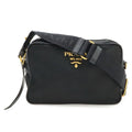 Prada Shoulder Bag Pochette Crossbody 2-Way Pouch Clutch Nylon Leather Nero