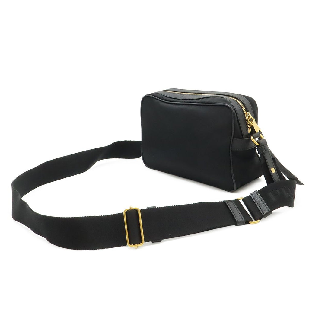Prada Shoulder Bag Pochette Crossbody 2-Way Pouch Clutch Nylon Leather Nero — view 2