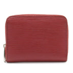Louis Vuitton Epi Zippy Coin Case Leather Purse Fuchsia Silver