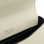 Prada Identity Logo Pochette Shoulder Bag 2-Way Clutch Saffiano Leather Ivory — view 6