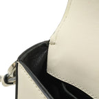Prada Identity Logo Pochette Shoulder Bag 2-Way Clutch Saffiano Leather Ivory — view 8