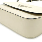 Prada Identity Logo Pochette Shoulder Bag 2-Way Clutch Saffiano Leather Ivory — view 3