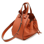 Loewe Hammock Drawstring Small Shoulder Bag Leather Orange Silver — view 2