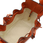Loewe Hammock Drawstring Small Shoulder Bag Leather Orange Silver — view 6