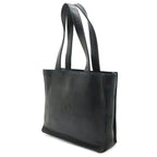 Chanel Camellia CC Logo Tote Shoulder Strap Lambskin Leather Black — view 2
