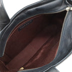Chanel Camellia CC Logo Tote Shoulder Strap Lambskin Leather Black — view 6