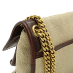 Saint Laurent Paris YSL Niki Chain Shoulder Bag Linen Canvas Beige — view 4