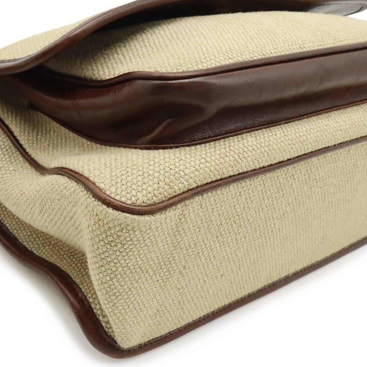 Saint Laurent Paris YSL Niki Chain Shoulder Bag Linen Canvas Beige — view 3