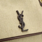 Saint Laurent Paris YSL Niki Chain Shoulder Bag Linen Canvas Beige — view 9