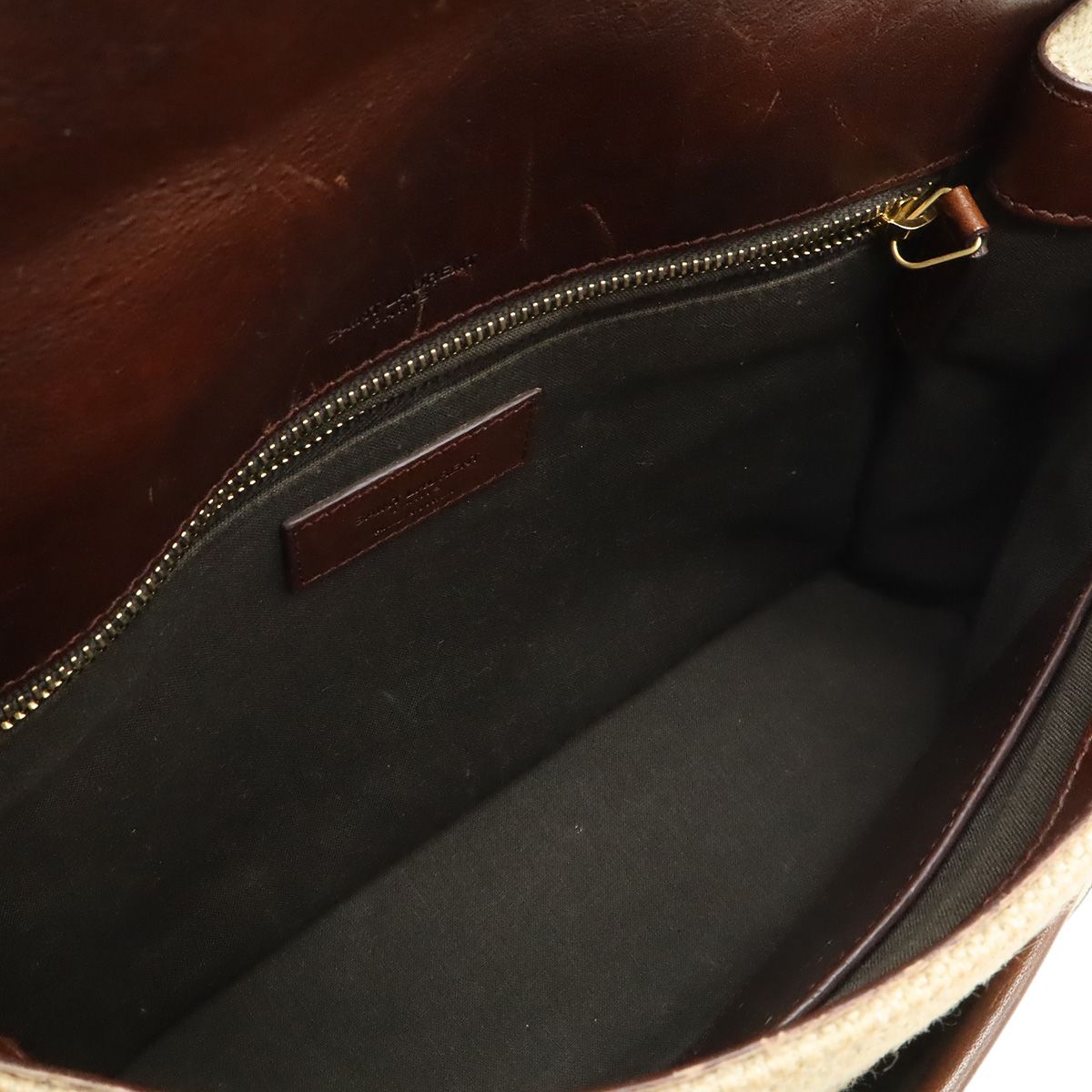 Saint Laurent Paris YSL Niki Chain Shoulder Bag Linen Canvas Beige — view 7