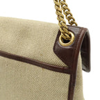 Saint Laurent Paris YSL Niki Chain Shoulder Bag Linen Canvas Beige — view 8