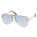 Louis Vuitton Sunglasses Gray Frame Logo Teardrop Monogram Blue Gradient Lenses