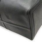 Louis Vuitton Epi Keepall 55 Boston Bag Purse Leather Noir Black — view 3
