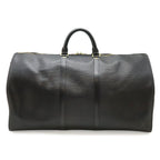 Louis Vuitton Epi Keepall 55 Boston Bag Purse Leather Noir Black