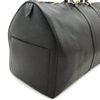 Louis Vuitton Epi Keepall 55 Boston Bag Purse Leather Noir Black — view 6