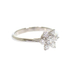 Tiffany & Co Buttercup Ring 49 Platinum Diamond Flower — view 4