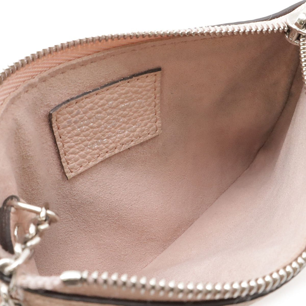 Louis Vuitton Monogram Mahina Pochette Cles Coin Purse Magnolia Pink with — view 5