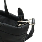 Prada Small Padded Tote / 2-Way Shoulder Bag / Nylon / Leather / Nero Black / — view 8
