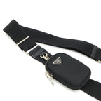 Prada Small Padded Tote / 2-Way Shoulder Bag / Nylon / Leather / Nero Black / — view 9