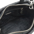 Prada Small Padded Tote / 2-Way Shoulder Bag / Nylon / Leather / Nero Black / — view 6