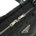 Prada Small Padded Tote / 2-Way Shoulder Bag / Nylon / Leather / Nero Black / — view 5