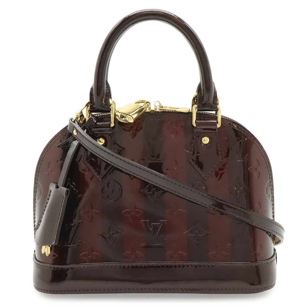 Louis Vuitton Monogram Vernis Ray Alma BB 2-Way Shoulder Bag Amaranth Valentine'