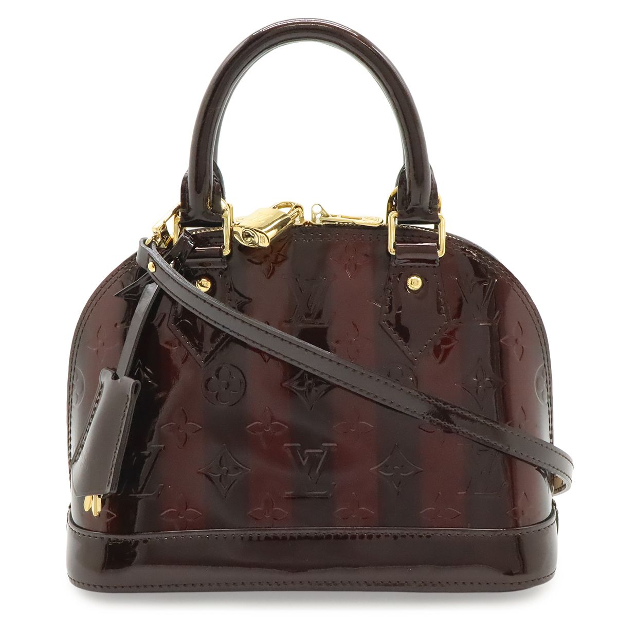 Louis Vuitton Monogram Vernis Ray Alma BB 2-Way Shoulder Bag Amaranth Valentine'