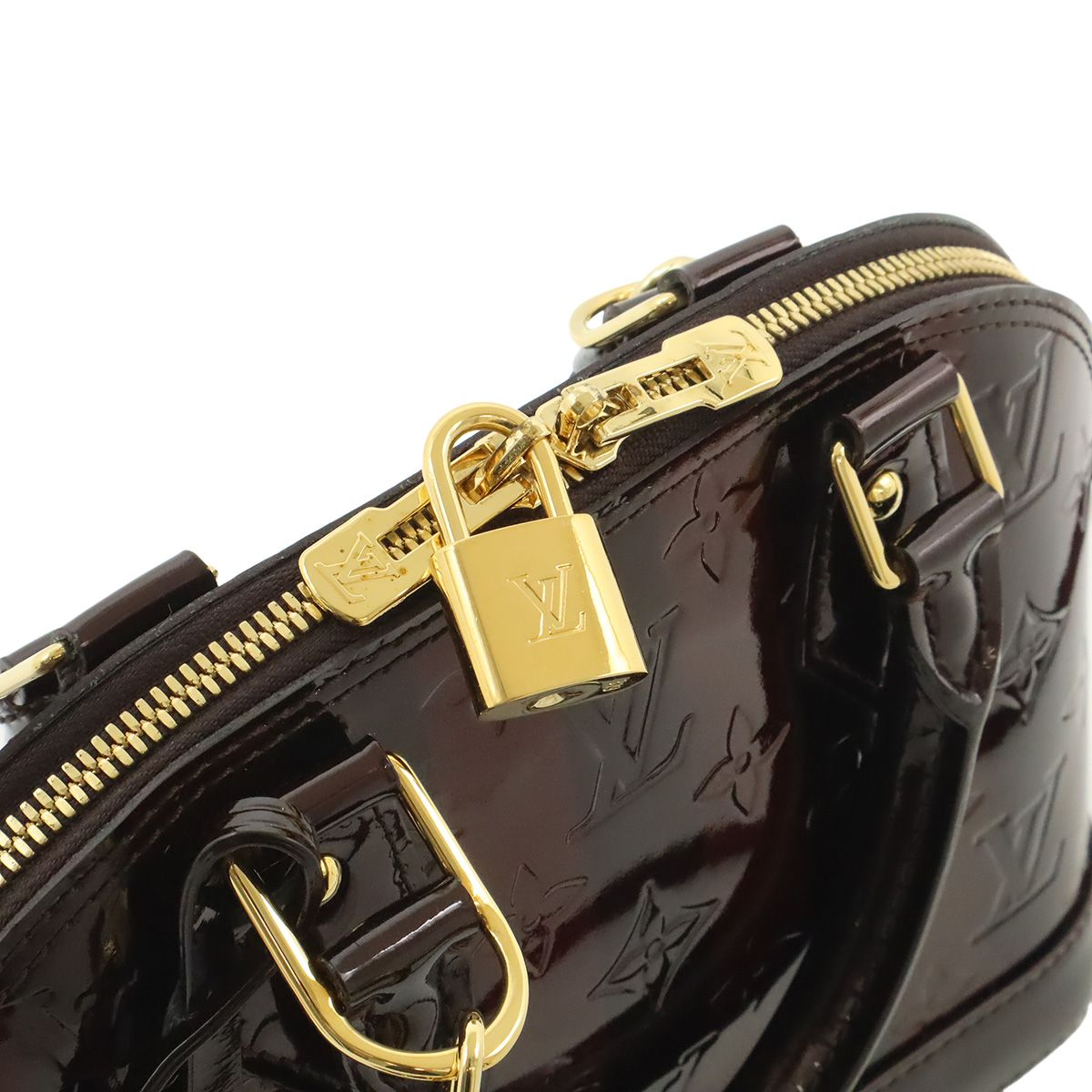 Louis Vuitton Monogram Vernis Ray Alma BB 2-Way Shoulder Bag Amaranth Valentine' — view 6