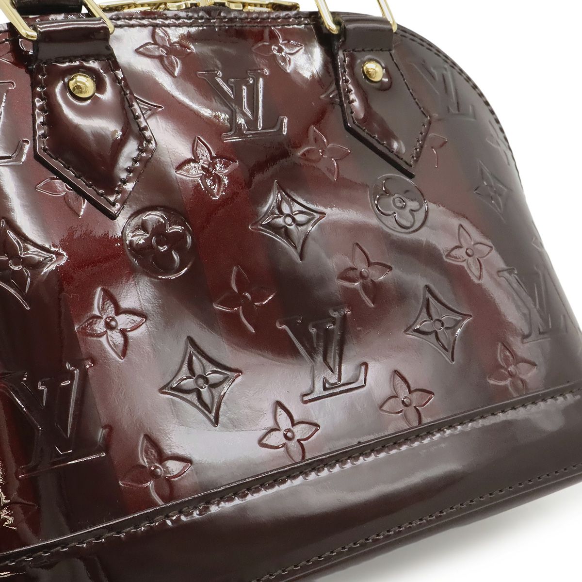 Louis Vuitton Monogram Vernis Ray Alma BB 2-Way Shoulder Bag Amaranth Valentine' — view 9