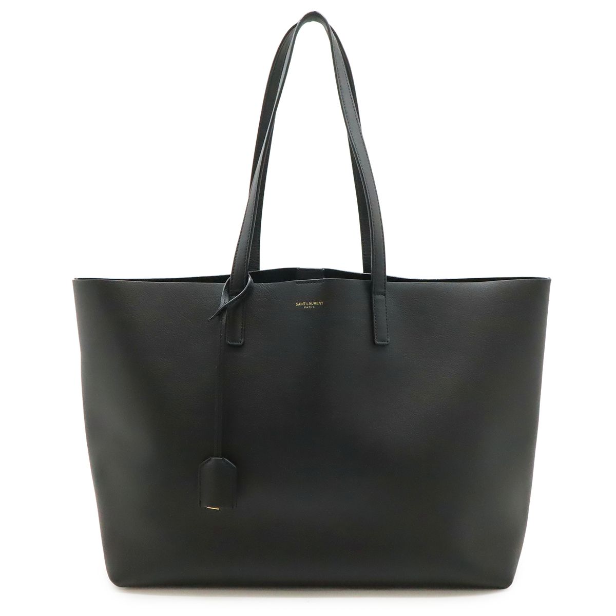 Saint Laurent Paris East West Shopping Tote Leather Black Pouch Out of Stock