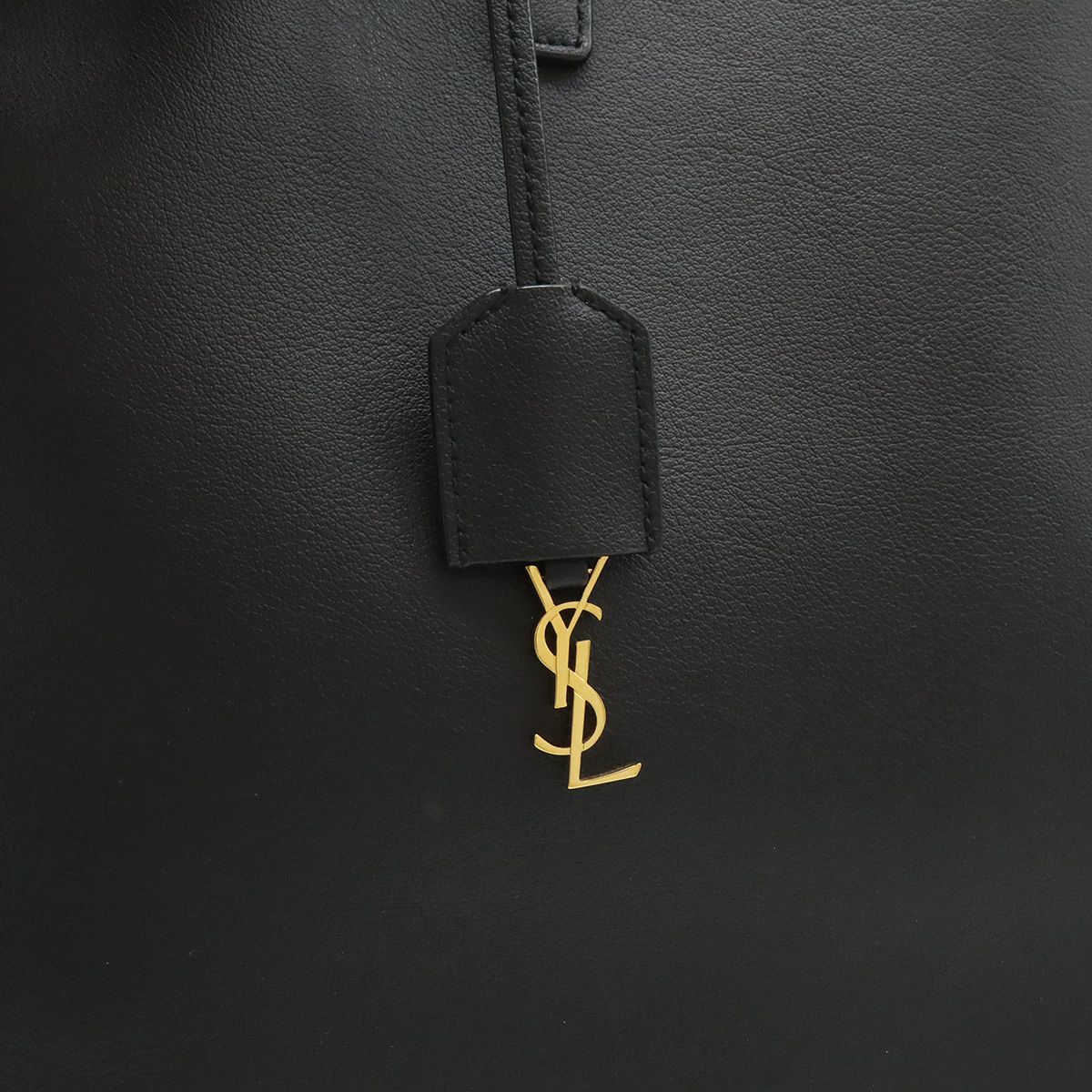 Saint Laurent Paris East West Shopping Tote Leather Black Pouch Out of Stock — view 9