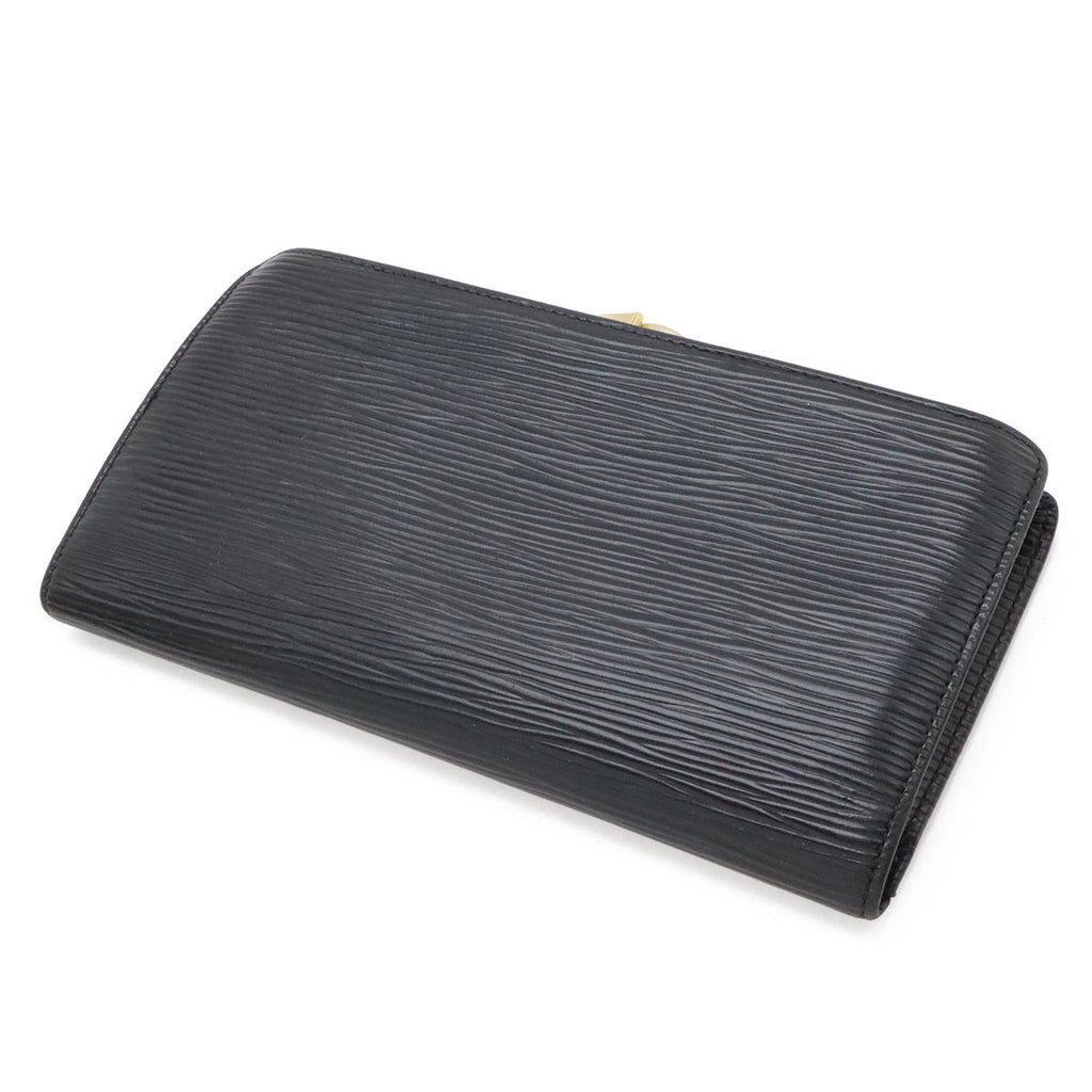 Louis Vuitton Epi Continental Viennois Kiss Lock Wallet Leather Noir Black Gold — view 2