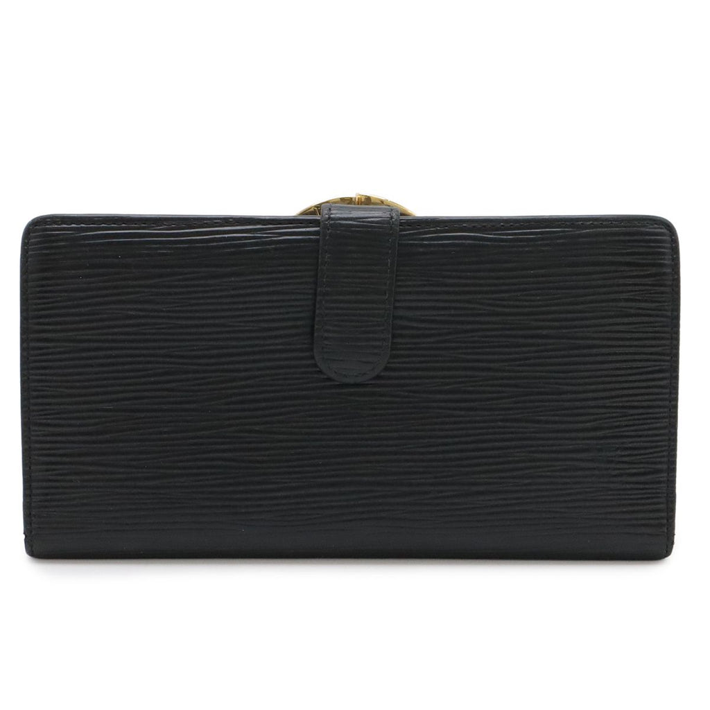 Louis Vuitton Epi Continental Viennois Kiss Lock Wallet Leather Noir Black Gold