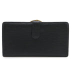 Louis Vuitton Epi Continental Viennois Kiss Lock Wallet Leather Noir Black Gold