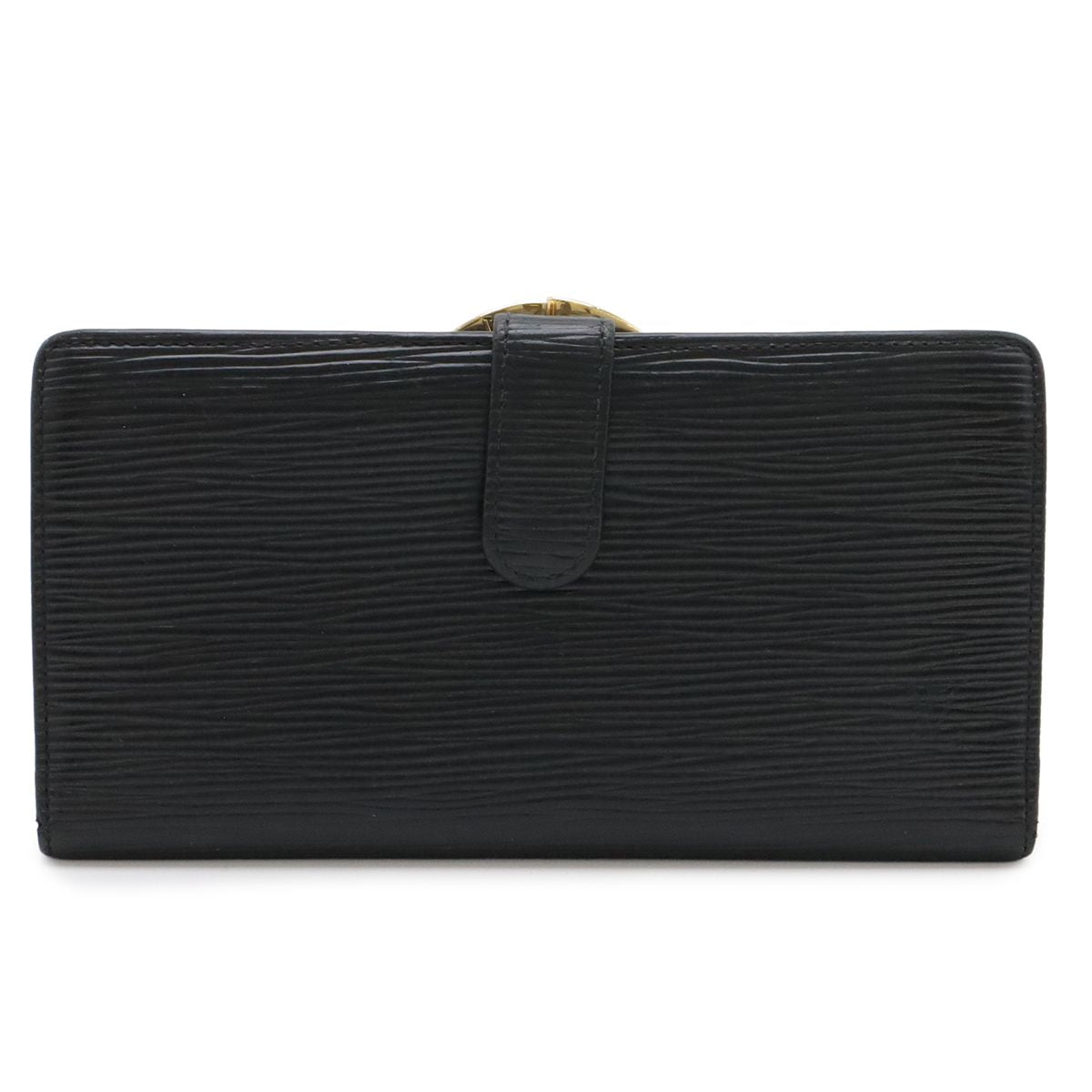 Louis Vuitton Epi Continental Viennois Kiss Lock Wallet Leather Noir Black Gold