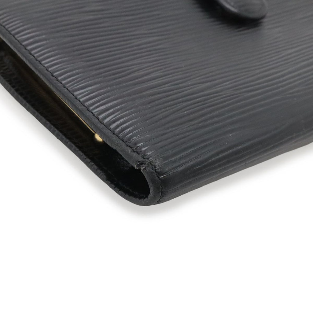 Louis Vuitton Epi Continental Viennois Kiss Lock Wallet Leather Noir Black Gold — view 3
