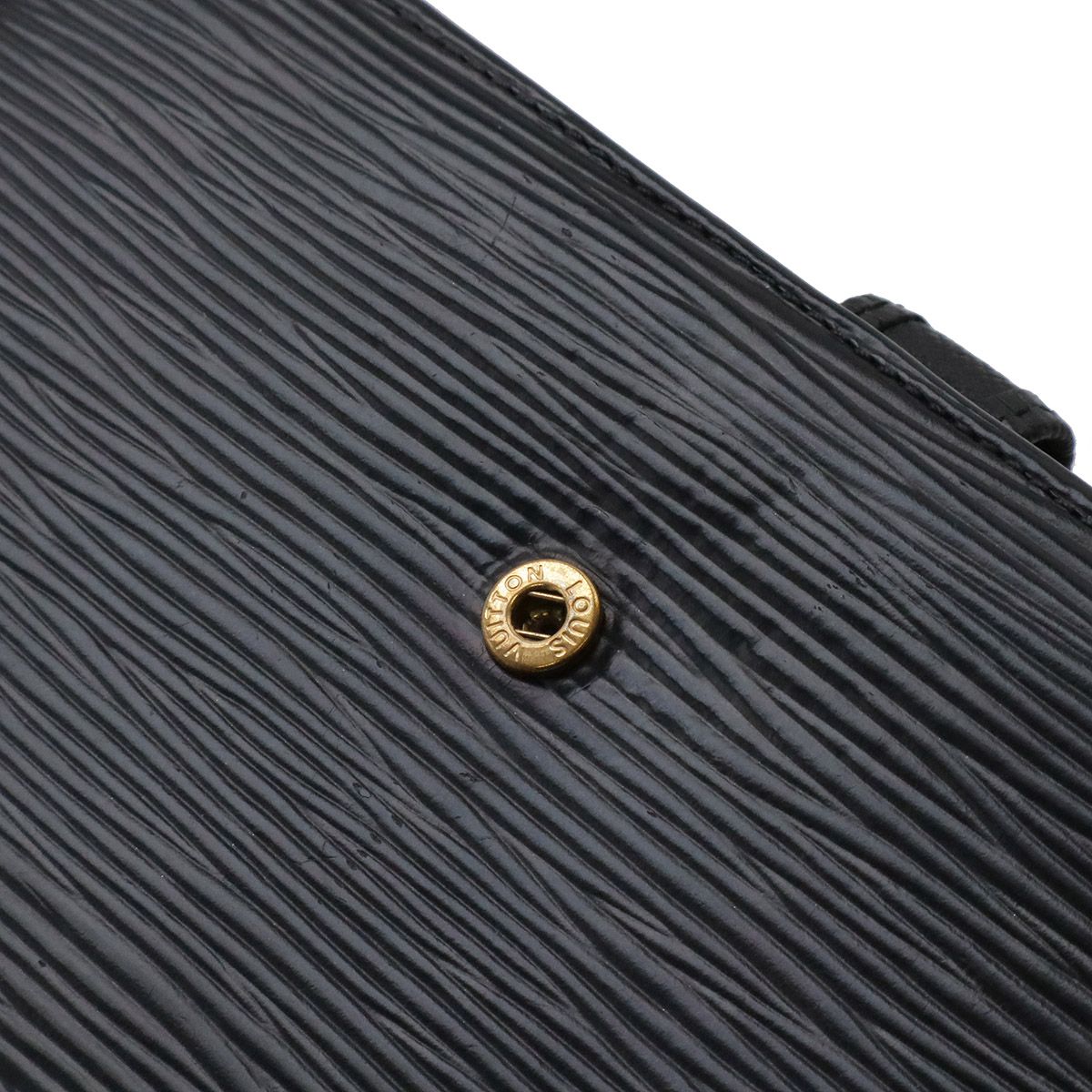 Louis Vuitton Epi Continental Viennois Kiss Lock Wallet Leather Noir Black Gold — view 9