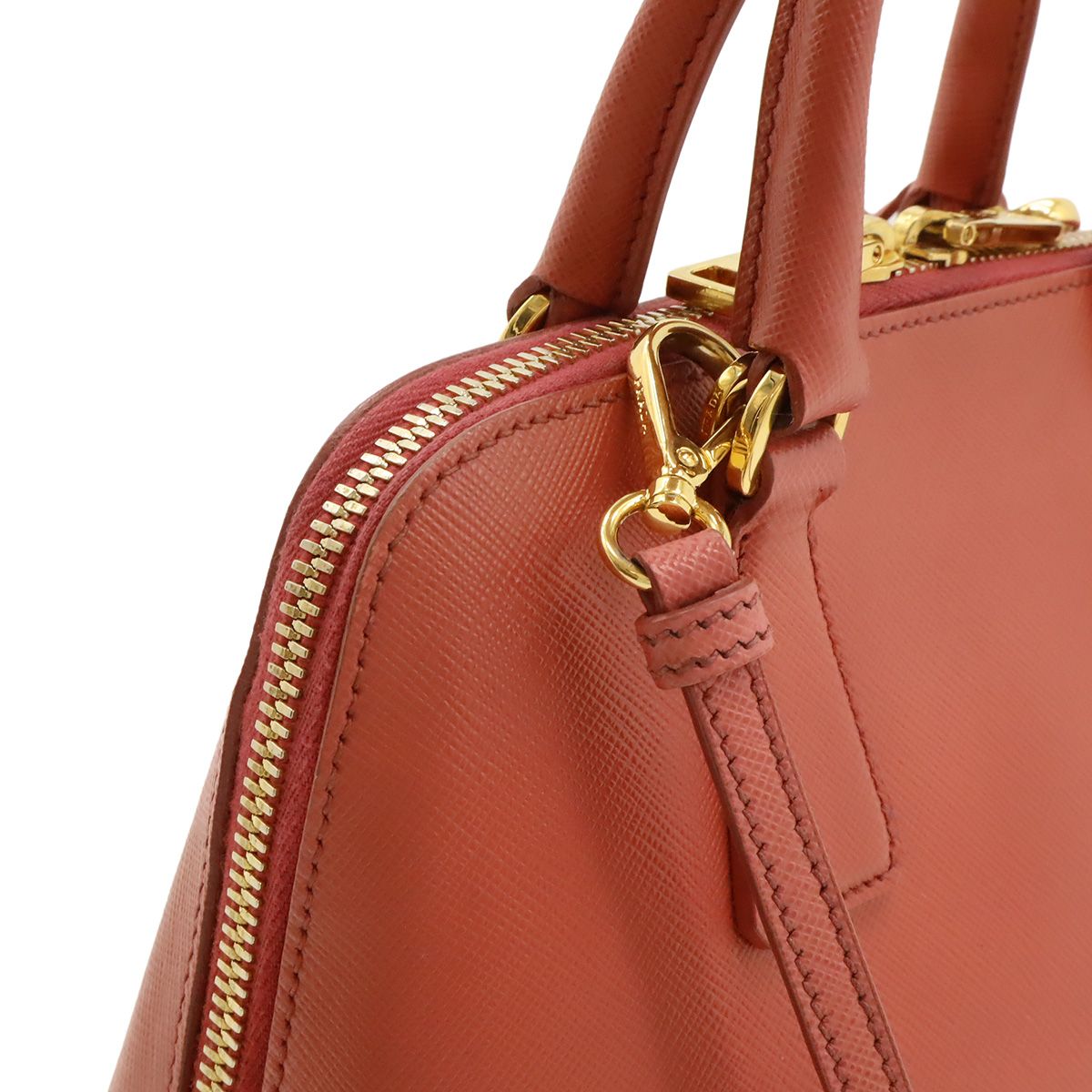 Prada Promenade Mini Bag 2-Way Crossbody Saffiano Leather Pink Gold — view 4